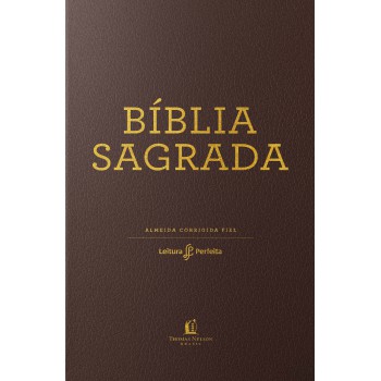 Bíblia Acf, Couro Soft, Marrom, Leitura Perfeita