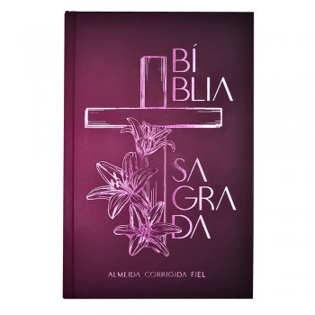 Bíblia Acf, Soft Touch, Capa Dura, Cruz Floral, Leitura Perfeita