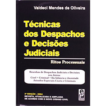 Técnicas Dos Despachos E Decisões Judiciais