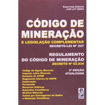 Código De Mineração E Legislação Complementar