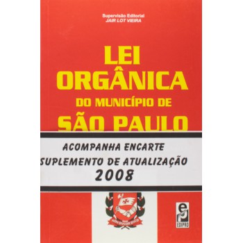 Lei Orgânica Do Município De São Paulo