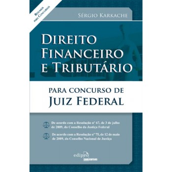 Direito Financeiro E Tributário Para Concurso De Juiz Federal