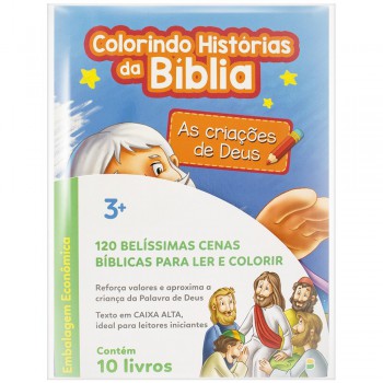 Colorindo Hist-rias Da Bíblia-kit C/10 Und.
