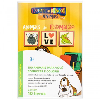 Colorir E Brincar Com Animais Ii Com 10 Und
