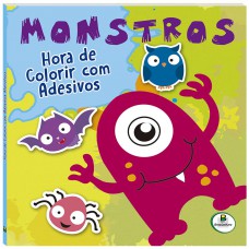 Hora De Colorir Com Adesivos: Monstros