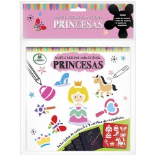 Raspe E Desenhe Com Estêncil: Princesas
