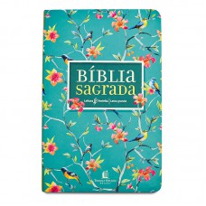 Bíblia Nvi, Couro Soft, Flores, Letra Grande, Leitura Perfeita