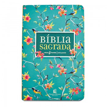 Bíblia Nvi, Couro Soft, Flores, Letra Grande, Leitura Perfeita