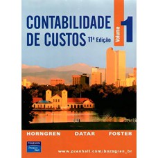 Contabilidade De Custos: Volume 1