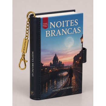 Book Charm - Noites Brancas - Livro Chaveiro