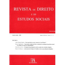 Revista De Direito E De Estudos Sociais: Ano L (xxiii Da 2ª Série) - N.ºs 1-2