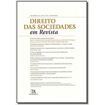 Direito Das Sociedades Em Revista: Ano 4 (outubro 2012)