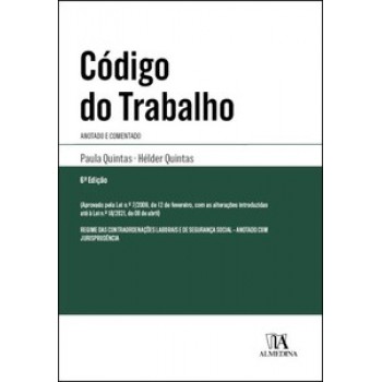 Código Do Trabalho: Anotado E Comentado